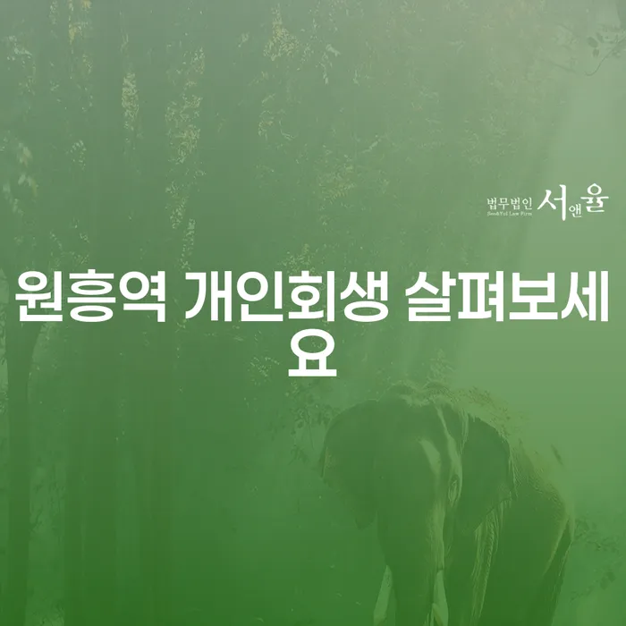 원흥역 개인회생 살펴보세요
