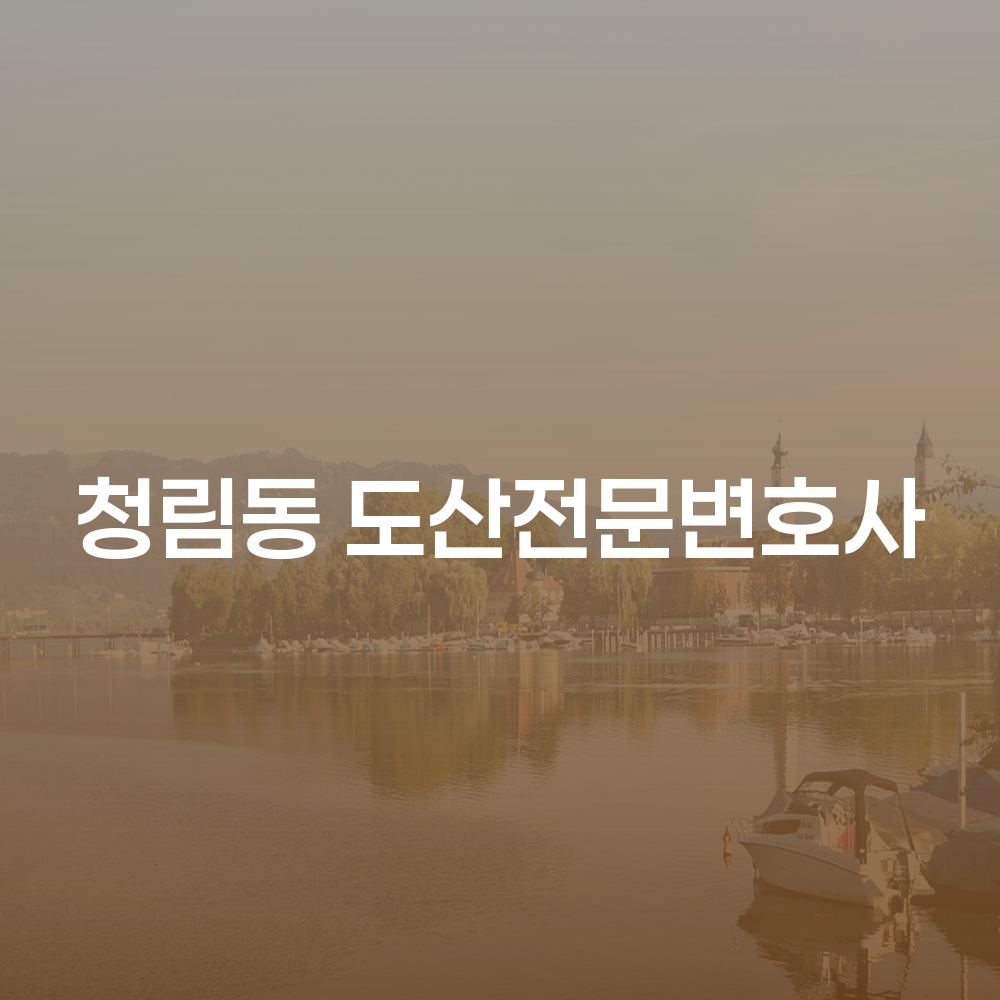 청림동 도산전문변호사와 개인회생 절차 안내