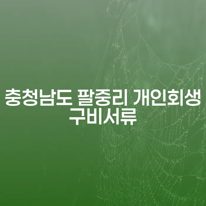 충청남도 팔중리에서 개인회생을 통해 재기의 발판을 마련하려면?