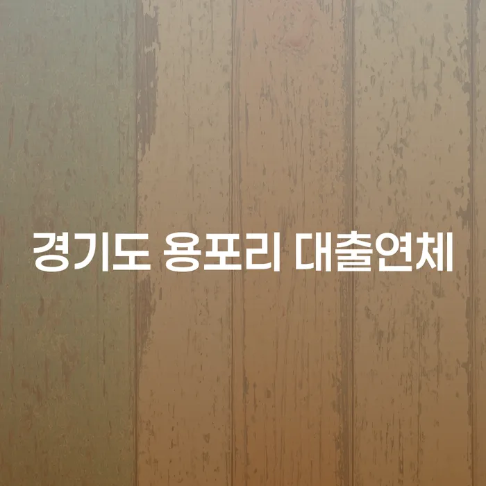 경기도 용포리 대출연체 문제 해결, 어떻게 해야 할까요?